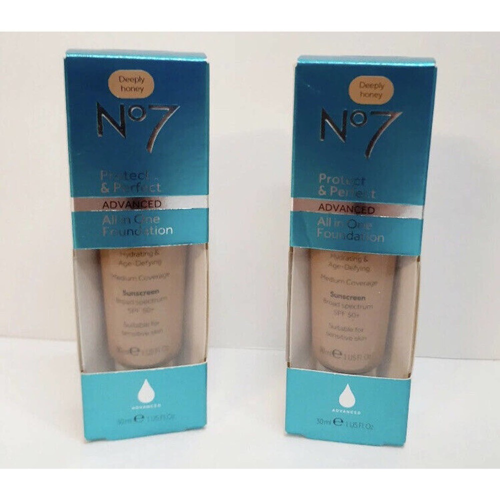 2 No7 Protect & Perfect Advanced All in One Foundation, Toffee 1 fl. oz. SPF50+